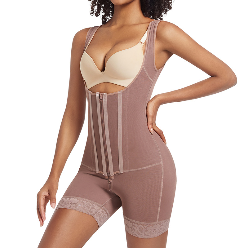 Women Colombian Body Shaper Belly Control Butt Lift Shaper Zipper Crotch