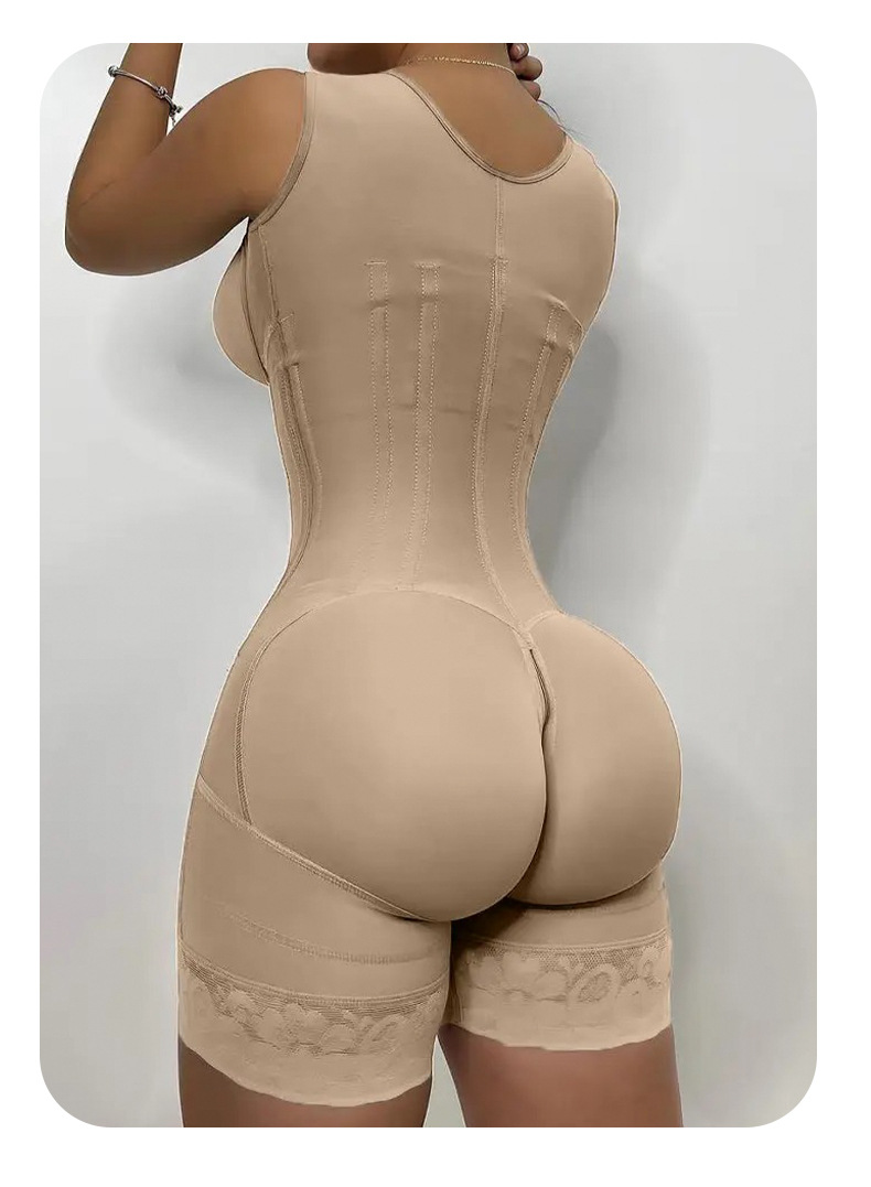 Women Colombian Body Shaper Belly Control Butt Lift Shaper Zipper Crotch