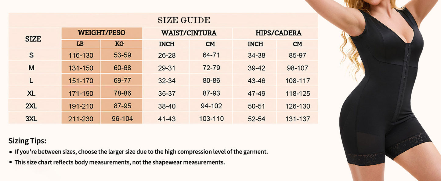 Fajas Colombianas Shapewear for Women Tummy Control Full Shapewear Butt Lifter with Zipper Crotch