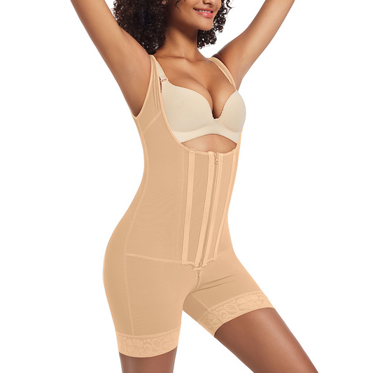Women Colombian Body Shaper Belly Control Butt Lift Shaper Zipper Crotch