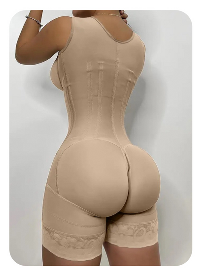 Women Colombian Body Shaper Belly Control Butt Lift Shaper Zipper Crotch