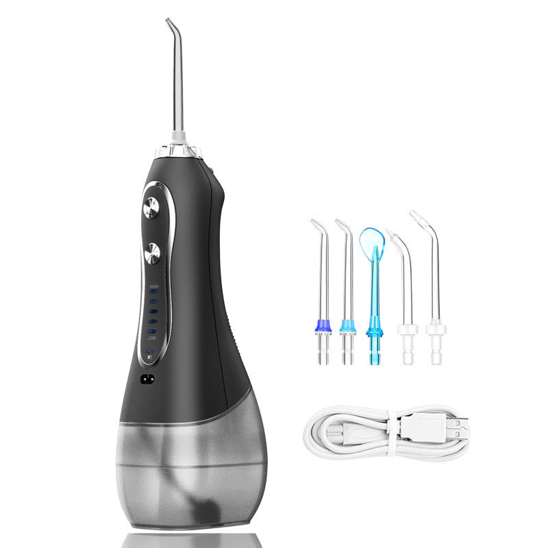 Water Flosser, Cordless Water Flosser, 5 Nozzles, 5 Modes, 300ml IPX7 Waterproof, Portable Rechargeable Oral Irrigator