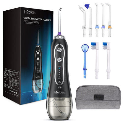 Water Flosser, Cordless Water Flosser, 5 Nozzles, 5 Modes, 300ml IPX7 Waterproof, Portable Rechargeable Oral Irrigator