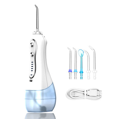 Water Flosser, Cordless Water Flosser, 5 Nozzles, 5 Modes, 300ml IPX7 Waterproof, Portable Rechargeable Oral Irrigator