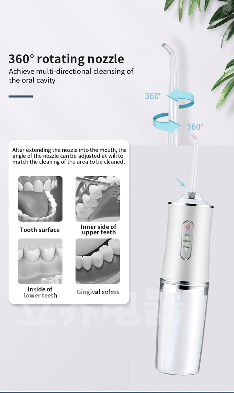 Water Flosser,300ml IPX7 Waterproof, Portable Rechargeable Oral Irrigator