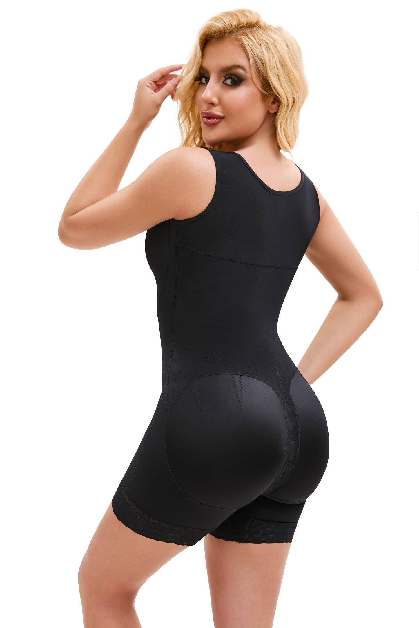 Fajas Colombianas Shapewear for Women Tummy Control Full Shapewear Butt Lifter with Zipper Crotch