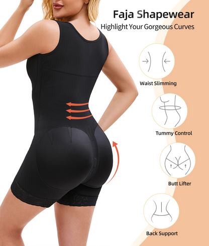 Fajas Colombianas Shapewear for Women Tummy Control Full Shapewear Butt Lifter with Zipper Crotch