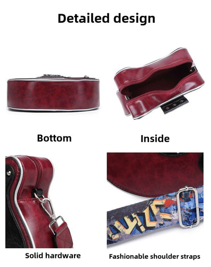 Guitar shape shoulder bag handmade women's bag, personalized creative crossbody bag